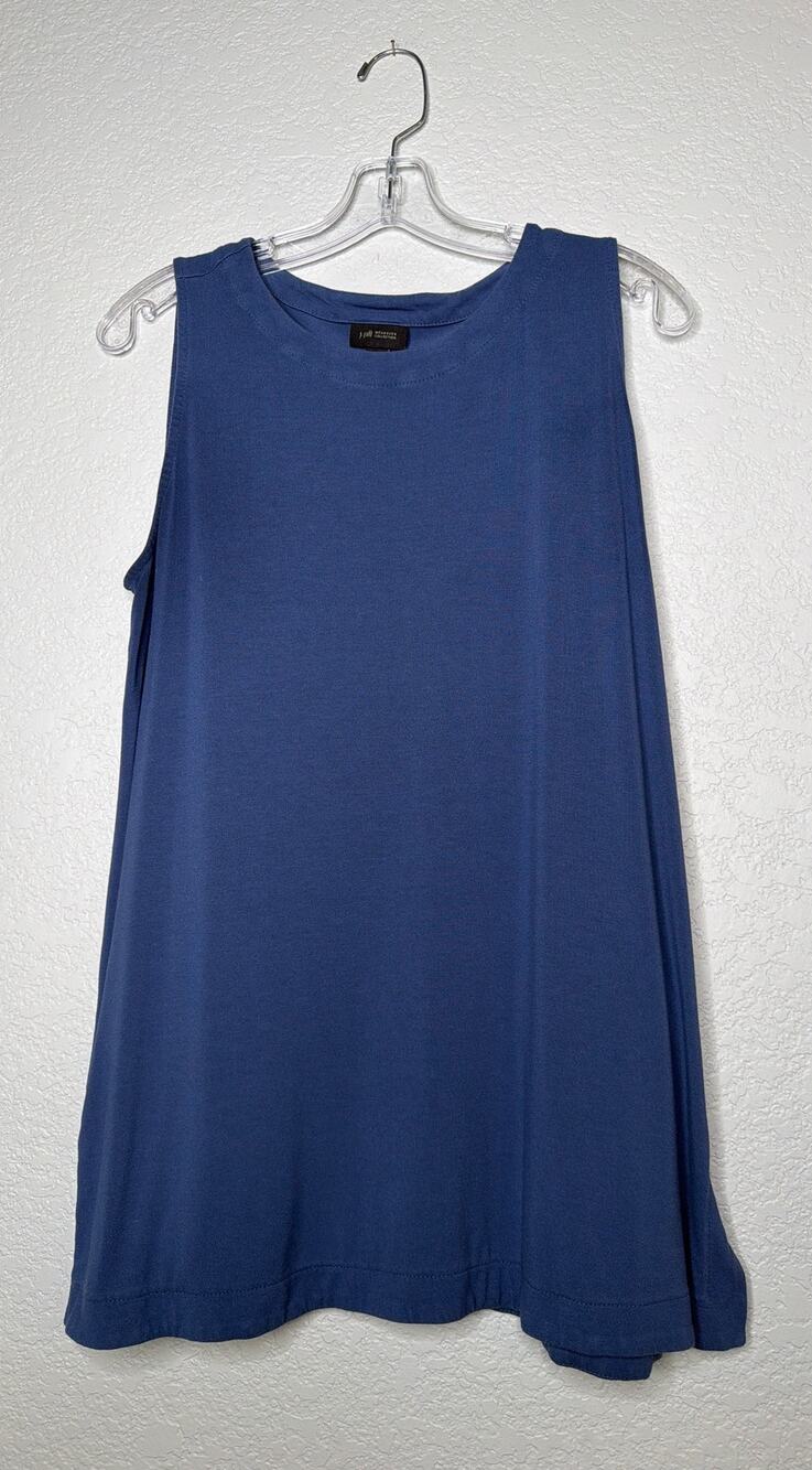 J. Jill Blue Sleeveless A-Line Tunic Tank Women’s M Rayon Stretch